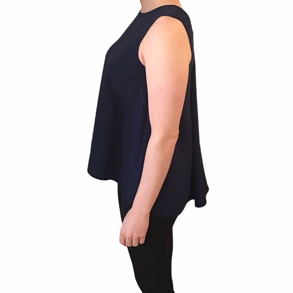 WHBM Navy Blue Sleeveless Tunic Top - Picture 5 of 12